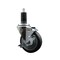 Service Caster 4'' Thermoplastic Rubber Swivel 1-1/4'' Expanding Stem Caster with Brake SCC-EX20S414-TPRB-TLB-114 - alternate 1